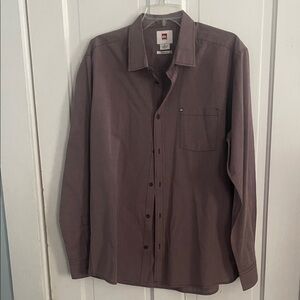 Quiksilver Men's Casual Button Down Shirt - Brown